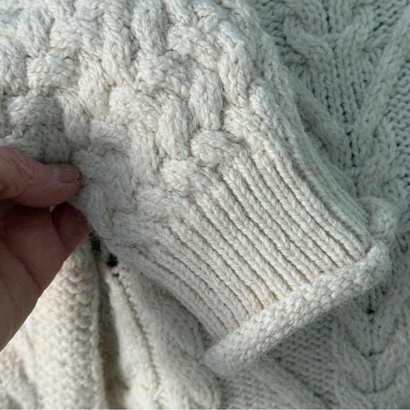 Mango Cream Cable Knit Turtleneck Sweater - Picture 4 of 11